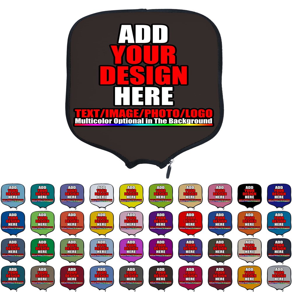 DUNHUANG Custom Pickleballs Paddles Cover Sleeve Case Protector, Add Your Text/Photo/Image/Logo, Fits Most Paddles, Rackets, 8.5x11.5 inches