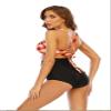 Women's Floral Halter High Waist Bikini Swimsuit Floral Printing Bathing Suits 2 Pieces view 2