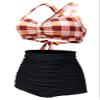 Women's Floral Halter High Waist Bikini Swimsuit Floral Printing Bathing Suits 2 Pieces view 3