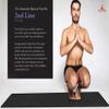 Atmananda Black Yoga Mat, Premium Natural Rubber Top, Educational Alignment Lines, Good for all Yoga Styles, Lightweight, Designed to Help Protect Your Joints (Small (5'2" & below), Silver) view 4