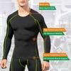 Men's Compression Shirts Long Sleeve, Base-Layer Quick Dry Workout T Shirts Sports Running Tops for Gym B Green view 3