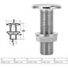 Aramox 3/8inch Universal Thru Hull Fitting Connector Stainless Steel Water Drain Outlet Scupper Marine Boat Accessories view 3