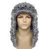 White Grey Male Lawyer Judge Colonial Deluxe Historical Costume Synthetic Cosplay Wig for Halloween,Gray view 2
