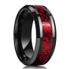 2in1 Black Bridal Ring Red Celtic Dragon Ring His and Hers Wedding Ring Sets Couples Rings for Lover Anniversary Engagement Promise Rings Bridal Sets view 2