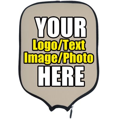 DUNHUANG Personalized Padded Pickleballs Cover, Add Your Text/Photo/Image/Logo, Fits Most Paddles, Rackets