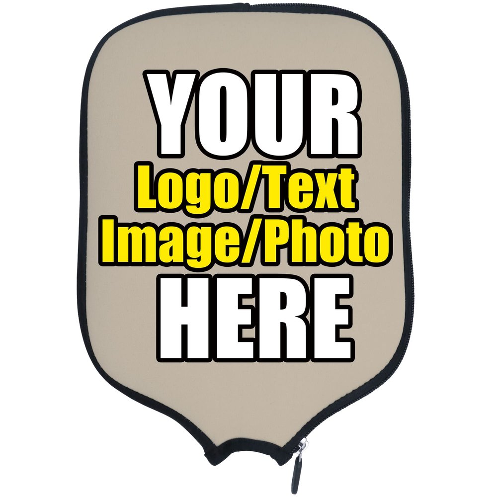 DUNHUANG Personalized Padded Pickleballs Cover, Add Your Text/Photo/Image/Logo, Fits Most Paddles, Rackets