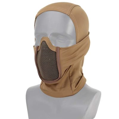 Tactical Balaclava Mesh Mask Ninja Style Headgear with Full Face Protection Helmet Liner Cap for Hunting Airsoft Sports