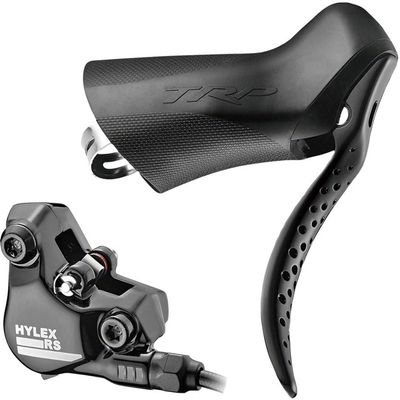 TRP Hylex RS Hydraulic Road/Gravel Brake | Ergonomic Lever & 10mm Master Piston | Flat/Post Mount Caliper | Black | Left Hand