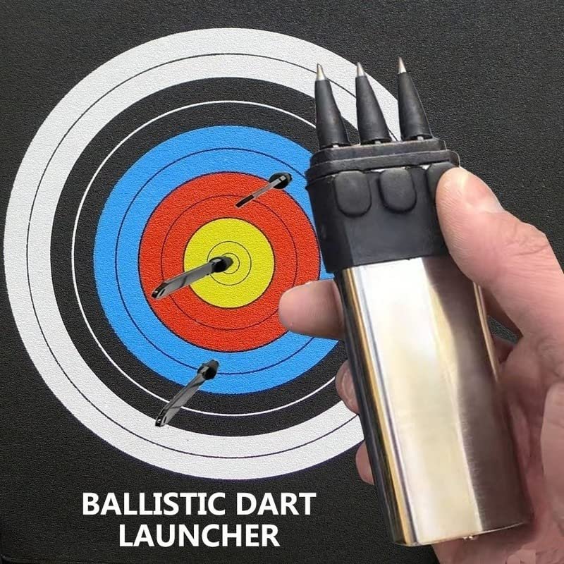Pezicco Huge Power Toy Self Defensive Ballistic Dart Gun PISTOLA Launcher Hunting Shooting Shooter Tactical Tool Silent Shooting Tactical Gear (Medium)