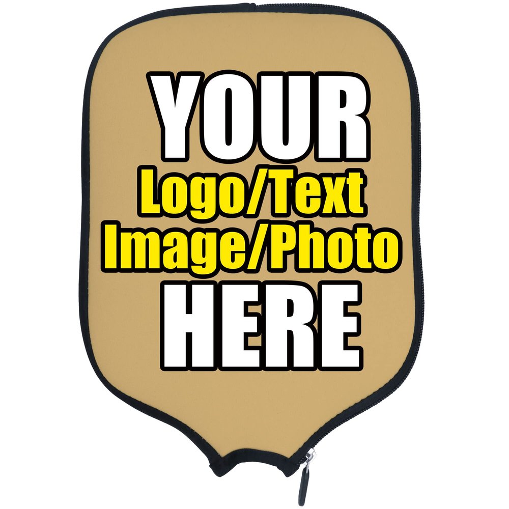 DUNHUANG Personalized Padded Pickleballs Cover, Add Your Text/Photo/Image/Logo, Fits Most Paddles, Rackets
