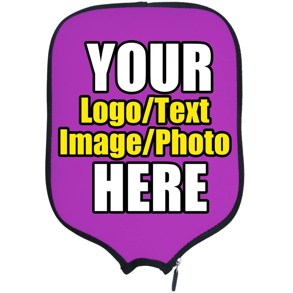 DUNHUANG Personalized Pickleballs Paddles Cover Rackets Cover Holder, Add Your Text/Photo/Image/Logo, Fits Most Paddles, Rackets