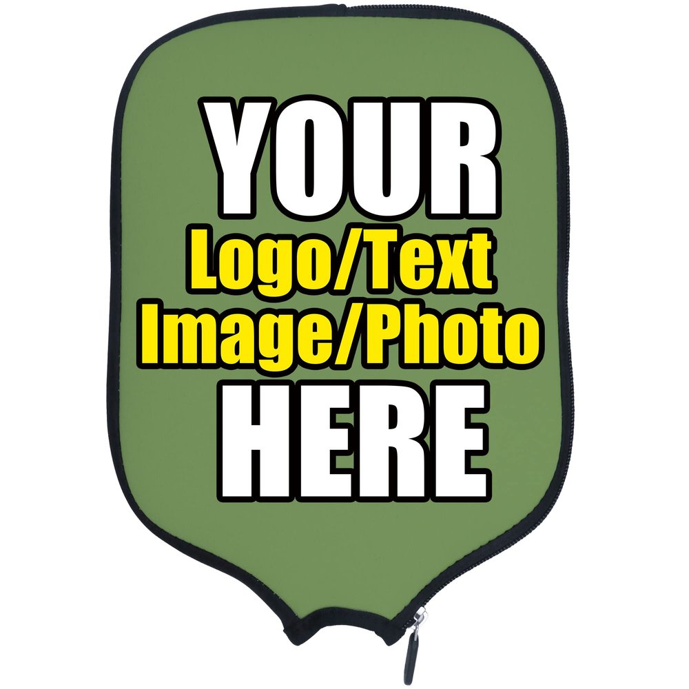 DUNHUANG Personalized Padded Pickleballs Cover, Add Your Text/Photo/Image/Logo, Fits Most Paddles, Rackets