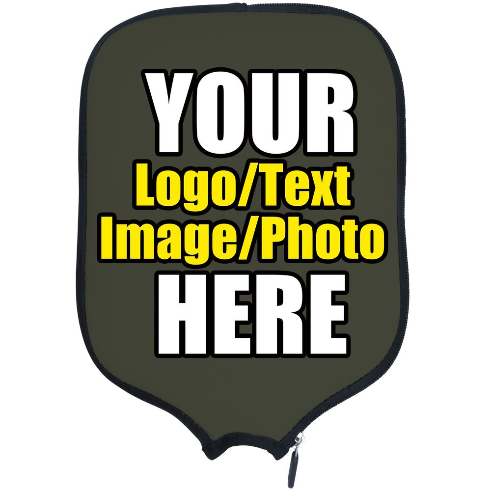 DUNHUANG Customized Padded Pickleballs Paddles Protection, Add Your Text/Photo/Image/Logo, Fits Most Paddles, Rackets