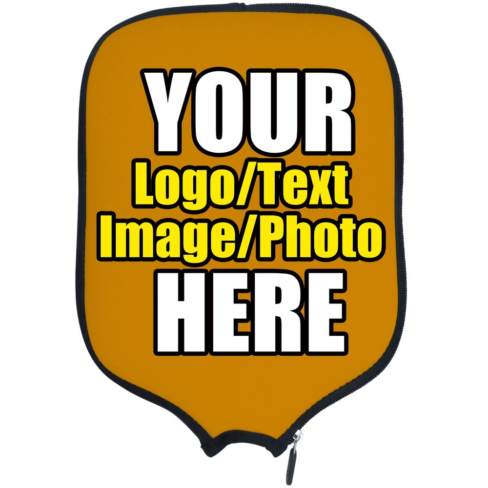 DUNHUANG Personalized Padded Pickleballs Cover, Add Your Text/Photo/Image/Logo, Fits Most Paddles, Rackets