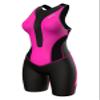 Sparx Women Triathlon Suit Tri Short Racing Cycling Swim Run (Large, Black/Shocking Pink) view 1