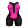 Sparx Women Triathlon Suit Tri Short Racing Cycling Swim Run (Large, Black/Shocking Pink) view 2