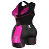 Sparx Women Triathlon Suit Tri Short Racing Cycling Swim Run (Large, Black/Shocking Pink) view 3