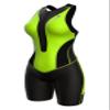 Sparx Women Triathlon Suit Tri Short Racing Cycling Swim Run (Large, Black/Neon Green) view 1