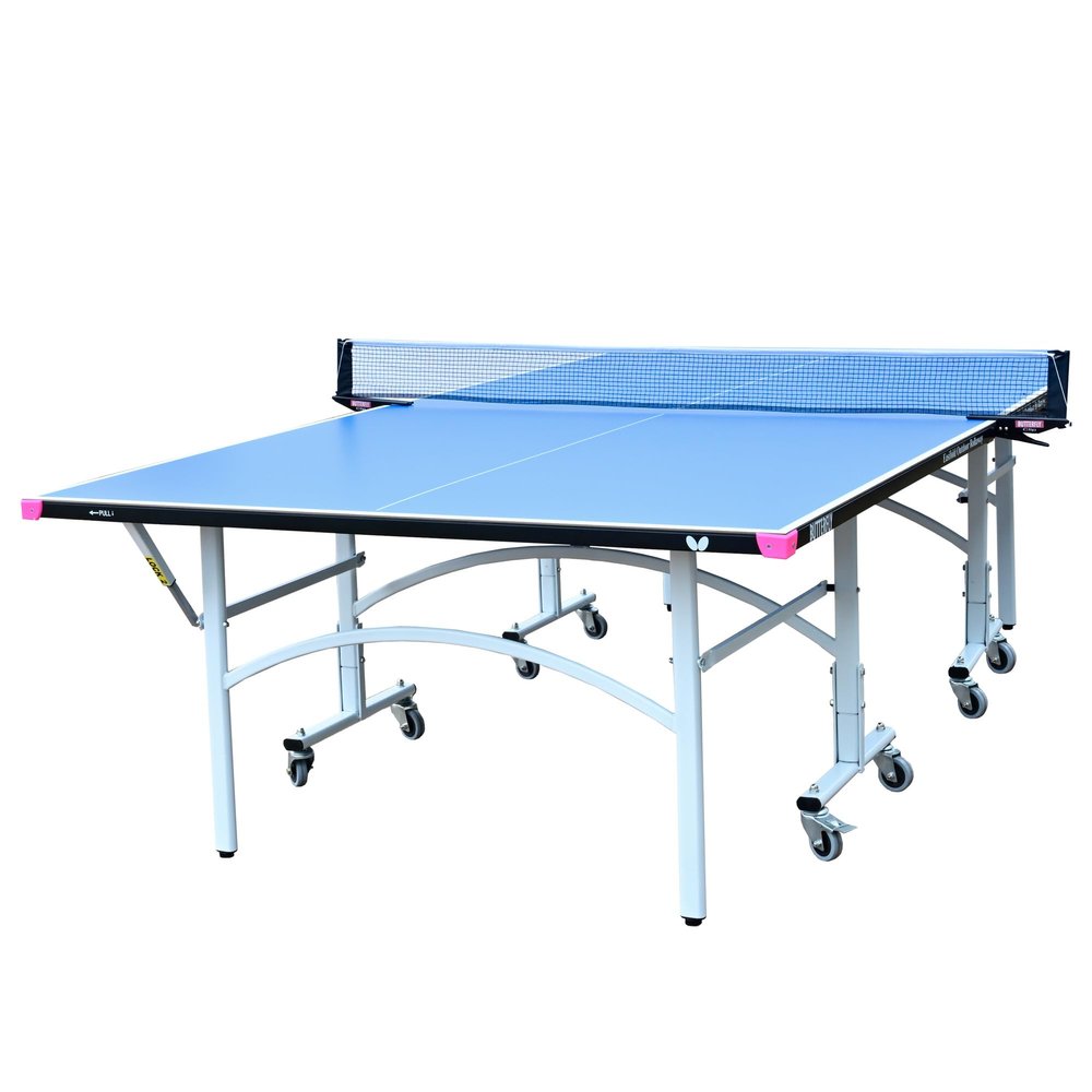 Butterfly Easifold Outdoor Ping Pong Table Melamine Top | Rolling Outdoor Table Tennis Table | 3 Year Warranty | 10 Minute Assembly | Great Bounce All Weather Ping Pong Table | Weatherproof Net