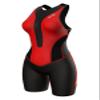 Sparx Women Triathlon Suit Tri Short Racing Cycling Swim Run (XL, Black/Red) view 1