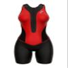 Sparx Women Triathlon Suit Tri Short Racing Cycling Swim Run (XL, Black/Red) view 2