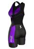 Sparx Women Triathlon Suit Tri Short Racing Cycling Swim Run (XL, Black/Violet) view 3