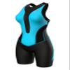 Sparx Women Triathlon Suit Tri Short Racing Cycling Swim Run (2XL, Black/Aqua)