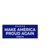 Trump Make America Proud Again 2024 Bumper Sticker Decal (3.37" x 9") | Peel & Stick | Political, Stickers, Politics, Republican, Trump, MAGA, American view 1