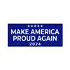 Trump Make America Proud Again 2024 Bumper Sticker Decal (3.37" x 9") | Peel & Stick | Political, Stickers, Politics, Republican, Trump, MAGA, American view 2