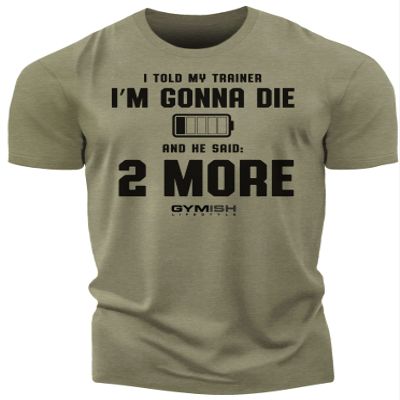 2 More Lift Workout Shirt for Men, Gym Lifting Motivational Sayings, Green, 3XL