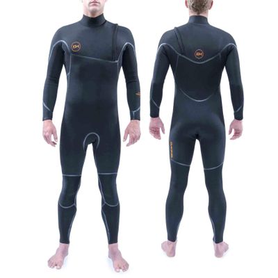 Dakine Men's Cyclone 3/2mm Zip Free Full Wetsuit - Black/Black - LT