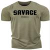 Savage Workout Mens Shirt, Funny Deadlift Gym Motivational Sayings, Green, SM view 1