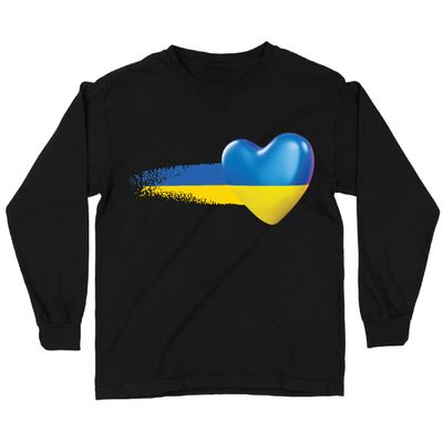 lepni.me T-Shirt for Kids Ukraine Flag Shirt Ukrainian Heart Symbol Ukrainian Clothing (12-13 Years Black Multi Color)