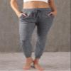 90 Degree By Reflex Soft and Comfy Lounge Pants - Womens Hacci Jogger - Heather Charcoal Cationic - 1X view 4