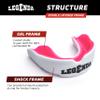 Legenda Sports Mouthguard for Kids (w/Case), Professional Mouthguard for Boxing, MMA, Karate, Football, BJJ, Martial Arts, Rugby, Lacrosse, Hockey (White/Pink) view 3