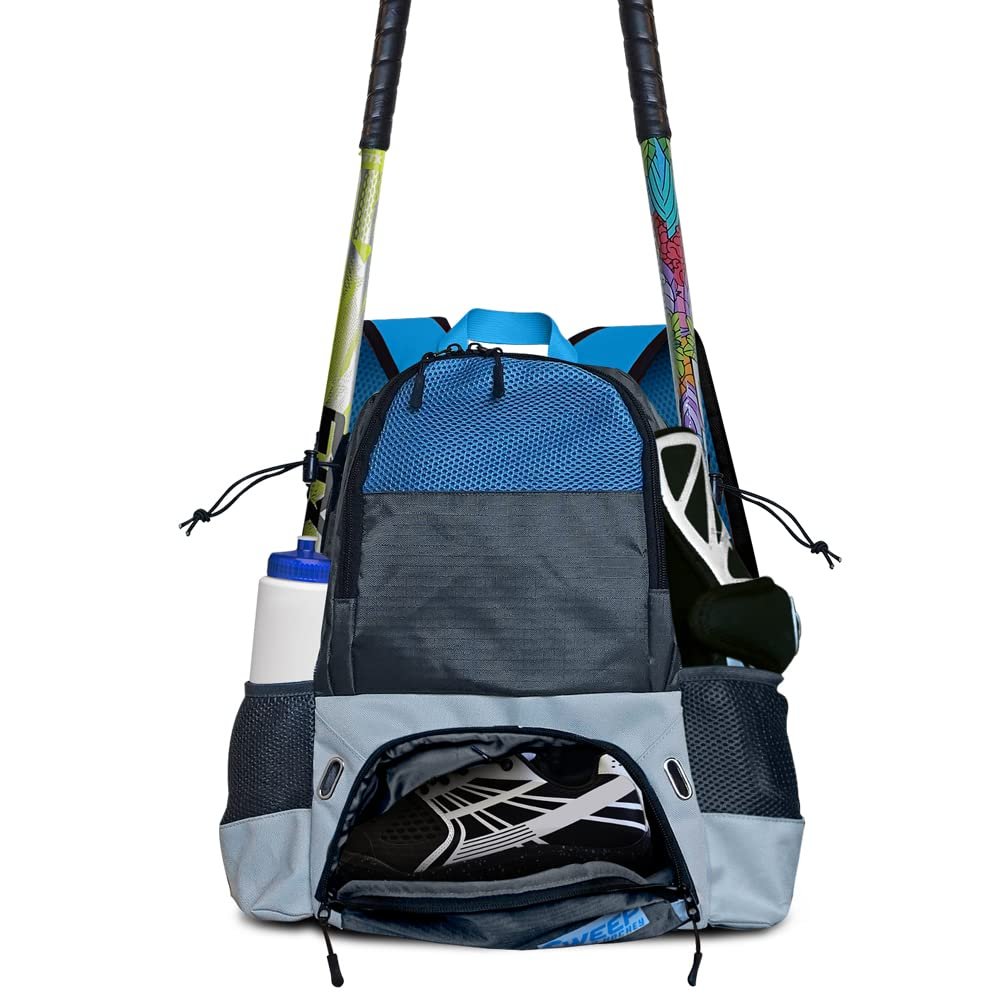 Sweep Youth Field Hockey Backpack Perfectly Sized for Athletes Ages 8-14 Unlike the Large, Bulky Adult-Sized Backpacks - Featuring 2 Stick Holders, 2 Side Pockets, and Separate Compartment for Cleats