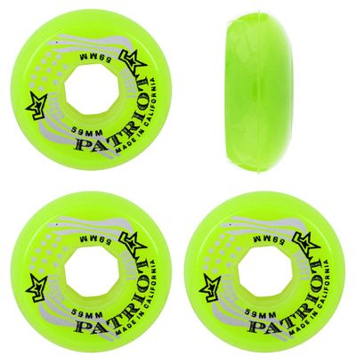 Labeda Wheels Inline Roller Hockey Patriot Goalie 4-Pack 59mm Indoor Green
