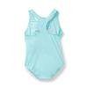 Speedo Girl's Swimsuit One Piece Thick Strap Racer Back Printed view 2