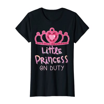 Littel Princess On Duty Crown Princess T-Shirt