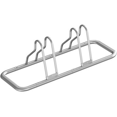 Simple Houseware 2 Bike Bicycle Floor Parking Adjustable Storage Stand, Silver