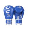 Wesing Kids 6oz Boxing Gloves and Head Gear Set Kickboxing Muay Thai Kids Sparring Punching Gloves (M, Blue) view 2