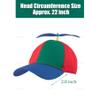 AUEAR, 2 Pack Detachable Adult Propeller Hat Baseball Cap Rainbow Top Brightly Color Green Brim & Blue view 2