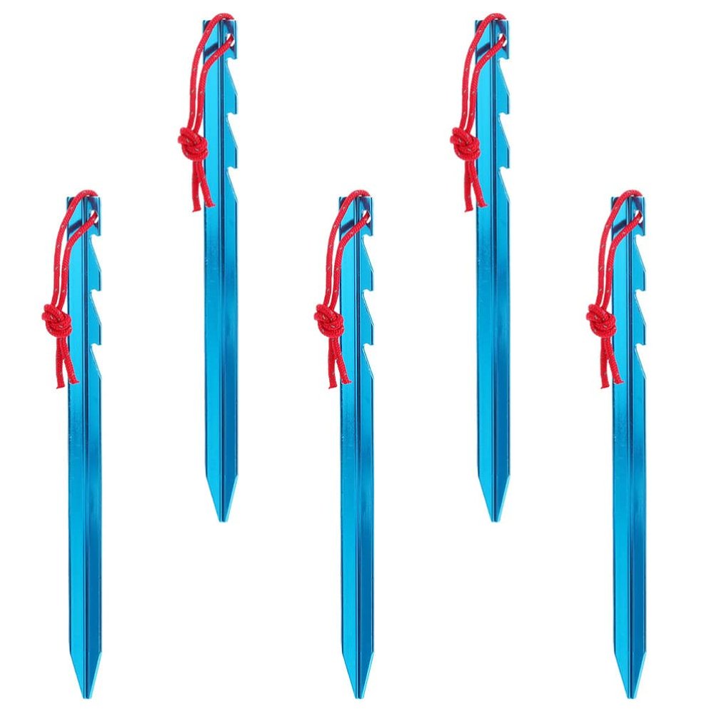5pcs Aluminum Alloy Tent Pegs Triangular Stakes for Camping Outdoor Hiking and Travel Ground Support Rigging