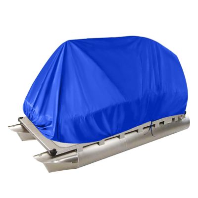 21-24 ft Dark Blue Pontoon Boat Heavy Duty Trailerable Boats Cover with Storage Bag Replacement for Pontoon Deck Boats Beam Width Up to 102in
