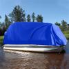 21-24 ft Dark Blue Pontoon Boat Heavy Duty Trailerable Boats Cover with Storage Bag Replacement for Pontoon Deck Boats Beam Width Up to 102in view 3