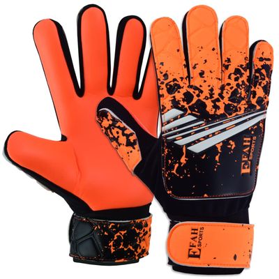EFAH SPORTS Soccer Goalkeeper Gloves for Kids Boys Children Youth Football Goalie Gloves with Super Grip Protection Palms (Size 6 Suitable for 13 to 15 Years Old, Orange)