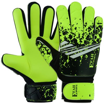 EFAH SPORTS Soccer Goalkeeper Gloves for Kids Boys Children Youth Football Goalie Gloves with Super Grip Protection Palms (Size 8 Suitable for Size M-L Adult, Fluorescent Yellow)