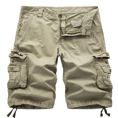 IDEALSANXUN Camo Cargo Shorts for Men Casual Loose Fit Shorts (Light Khaki, 46)