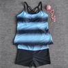 QWENTMTNTY Tankini Bathing Suits for Women Tummy Control Two Piece Retro Swimsuit Boyshorts Spaghetti Straps Swimming Wear view 4