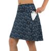 ANIVIVO Women's Skorts Skirts 20" Knee Length,Long Tennis Golf Sports Casual Skirts with High Waisted Zipper Pockets(Grey Leaf,M) view 1